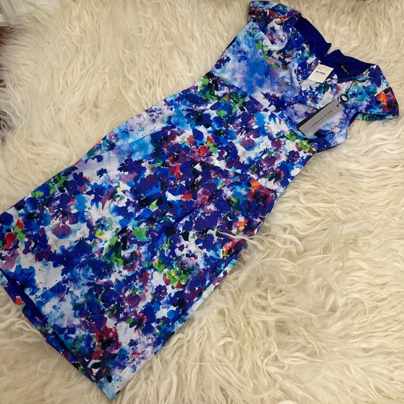 BLACK HALO Floral Print Knee-Length Dress - Picture 4 of 13